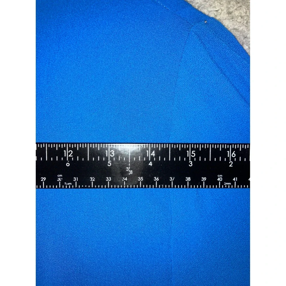 Tunic‎ Dress 10-12 Cobalt Blue Embellished Lagenlook Layering Long Sleeve Modest